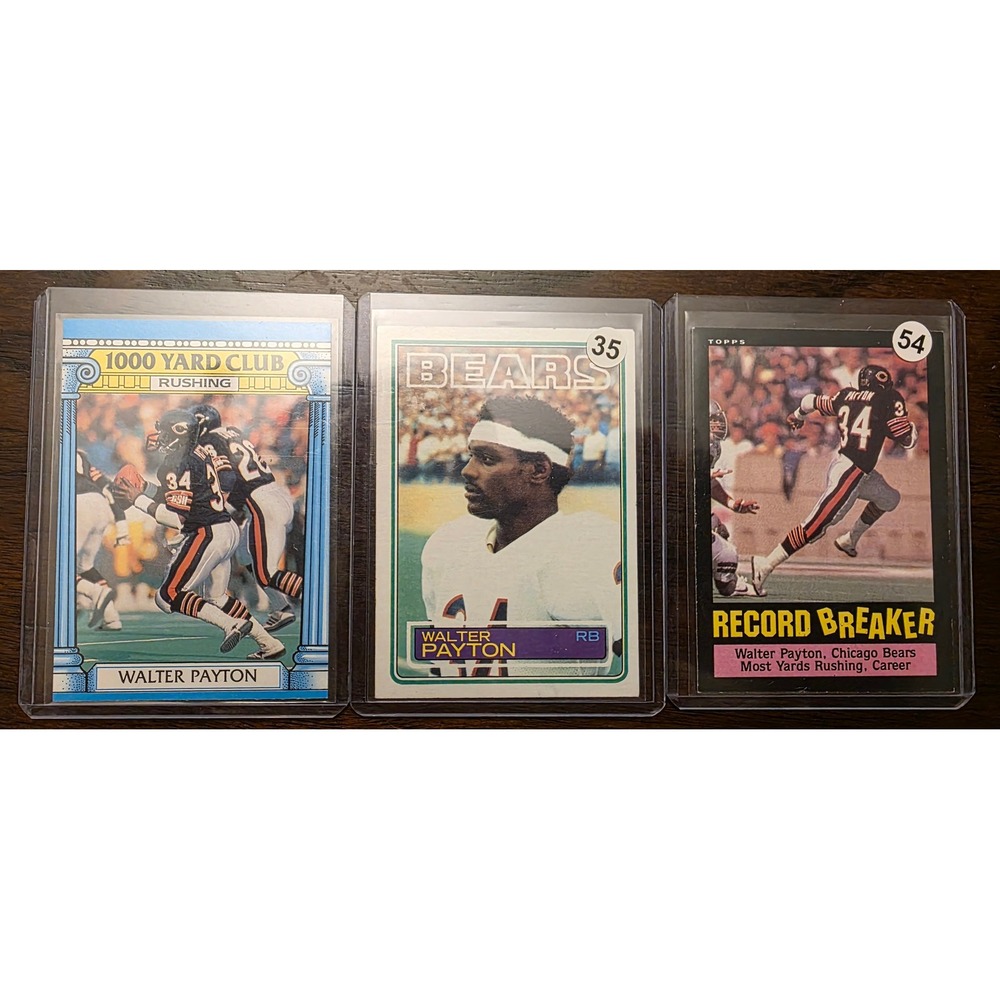 Walter Payton Chicago Bears Football Cards Topps 1000 Yard‎ Club Record Breaker